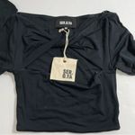 NWT SER.O.YA Ellis Black Twist Front Cut Out Long Sleeve Crop Top Size XS Photo 4