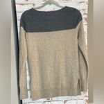 Club Monaco  100% Cashmere Two-Tone Sweater - Charcoal and Beige Photo 2