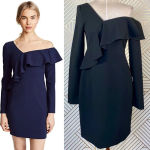 Black Halo Tava Mini Dress in Black Photo 1