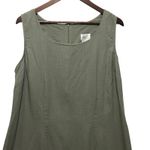 Kathie Lee Collection VTG Y2K Linen Blend Shift Dress XL Sage Green Minimalist Photo 2