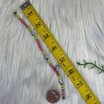 Green pink cats eye sing peace love faith bracelet Photo 3