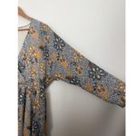 Free People  Sky Combo Teegan Mini Dress Long Sleeve Asymmetrical Boho Festival S Photo 4