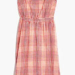 Madewell  Red and White Gingham Cut-out back Midi Dress 12 Photo 0