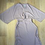 ASOS Dress Woman's Size 4 Dusty Rose Bat Wing 3/4 Sleeve V-Neck Knee Length Photo 9