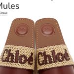 Chloé Chloe brown woven woody flat mule slide $600 CROCHET DESIGNER BOHO LUXURY fall Photo 2