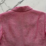 Talbots  Classic Linen Blazer Twill Pink Size 8P coastal Preppy casual chic Photo 7