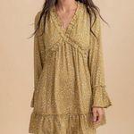 Bella Ella Boutique Bella Ella Women’s Ruffle Boho SunShine In My Soul knee Lenth Lined Dress Sz L Photo 0