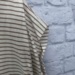 Pistola  Trina Muscle Tee Cream Sable Stripe Size L Cap Sleeve Boxy Fit Photo 5