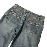 Hydraulic Vintage  1990s Y2K 9/10 Medium Wash Wide Leg Capris with Flap Pockets Photo 4