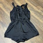 Victoria's Secret Victoria’s Secret Black Satin Romper Adjustable Back Tie Womens Small Teddy Pj Photo 7