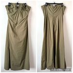 Bardot  Lora Strapless Cotton Poplin Maxi Dress Khaki Green 10 Photo 3