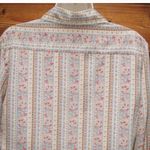 Vintage 70s Blue Pink Bow Top Blue Size L Photo 7