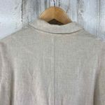 Drew ‎ Blazer Jacket Womens Medium Tan Linen Rayon Blend Pockets Grandma Coastal Photo 4