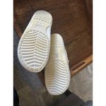 Crocs  Classic Glitter Sandal Women's Size 8 Cream Gold Two‎ Strap Slides Bl VGUC Photo 4