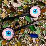 New 2 Pc Halloween Spooky Eyes Hair clip hair pin Photo 1