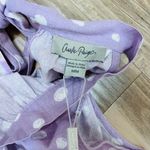 Charlie Paige NWT Rya Linen Halter Tie Tank Top size Medium purple white Photo 5