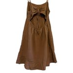 Love Tree  Casual Brown Linen Asymmetrical Mini‎ Sundress Large Boho Minimalist Photo 1