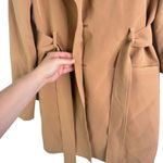 Camila Coelho Revolve Davide Beige Blazer Long Sleeve Wrap Tie Dress Sm Trench S Photo 6