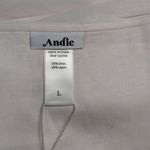 ANDIE NWT Wrap Dress Coconut (White) Flowy Sleeveless V Neck Self Tie Waist L Photo 4