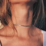 Anthropologie Snake Chain Choker In Silver Photo 0