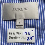 J.Crew ‎ Striped Blazer Cotton Button Front Pockets Blue White Size 8 Photo 1