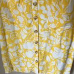 Anthropologie  yellow lemon button belted pencil skirt Photo 6