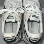 Reebok White and Dark Green Athletic Shoes Photo 3
