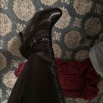 Cole Haan Maria Sharapova By Black Leather Knee High Stiletto Boots lace up Photo 10