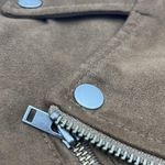 Uniqlo | Brown Faux Suede Moto Jacket | Size XS Photo 4