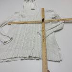 KINROSS Sweater Womens Medium White Cable Knit Hooded Cotton Photo 6