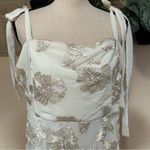Lulus Truly Inspiring Ivory Mesh Floral Applique Tie-Strap Mini Dress Photo 5