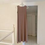 Lafayette 148  Matte Jersey Scoop Neck Maxi Dress Taupe Size S Photo 6