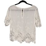 Allison Collection New York Cotton Embroidered Blouse, Sz M Size M Photo 5