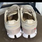 on cloud Size 8.5  Sand/snow 50/50 lace up low top Running Sneakers.  In EUC!   Upgrade your athletic footwear collection with these ON Women's Cloud 50/50 Running Sneakers Photo 5