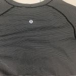 Lululemon size 10 swiftly tech long sleeve shirt Black White Striped Top Photo 1