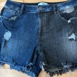 CAbi  black and blue distressed #5987 Jean Shorts Photo 1
