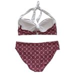 NipTuck Swim Halter Bikini Set Padded Cups Tummy Control Womens Size 10 Red Photo 1