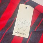 Ella Moss  Red & Blue Striped Dress w/ 3/4 Sleeves and Tie @ Waist Size Small NWT Photo 9