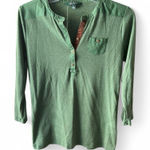 Ralph Lauren  Equestrian Women’s Green 3/4 sleeve shirt Size Medium Photo 0