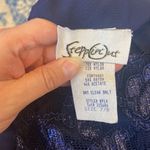 Vintage 90’s Navy Blue Satin Floral Lace Sleeveless Empire Waist Dress Size 8 Photo 9