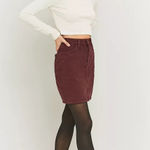 Eddie Bauer Y2K 90s Vintage Burgundy Corduroy Mini Skirt Women's 6 Academia Fall Photo 0