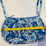 Vera Bradley Blue and White Floral Crossbody Bag Mint Condition H 5.3 * W 9.3 Photo 5