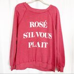 Wildfox Rose Sil Vous Plait Sweatshirt Jumper: Red Photo 3