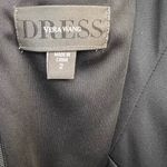 Vera Wang  Dress Cap Sleeve Black Velvet Sheer detail Size 2 Photo 4