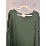 FRANC Women's Green Long Sleeve Scoop Neck Top Size 3X Organic Cotton Photo 2