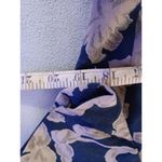 Rena Rowan  for Saville womens unstructured 4 button blazer top floral blue tan Photo 5