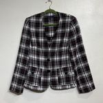 First Lady White Plaid Blazer Sz 12 Photo 1