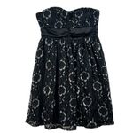 Forever 21 Y2K Vintage Strapless Mini Dress Small Black Lace Goth Fairy Grunge Whimsigoth Photo 0