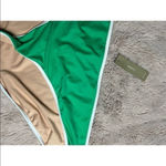 J.Crew  Green White Eco Tipped Surf Hipster Bikini Bottoms Plus Size 3X NWT Photo 2