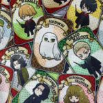 Harry Potter Chibi Card Hobo Bag Shoulder Tote Purse Black Multicolor 18x12 Photo 8